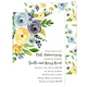 Yellow and Blue Corner Flowers Invitations Image 3 of 8